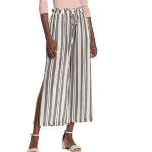 Joie Sylar NWT Silver Metallic Blue/White Stripped Women's Pants M MSRP $178